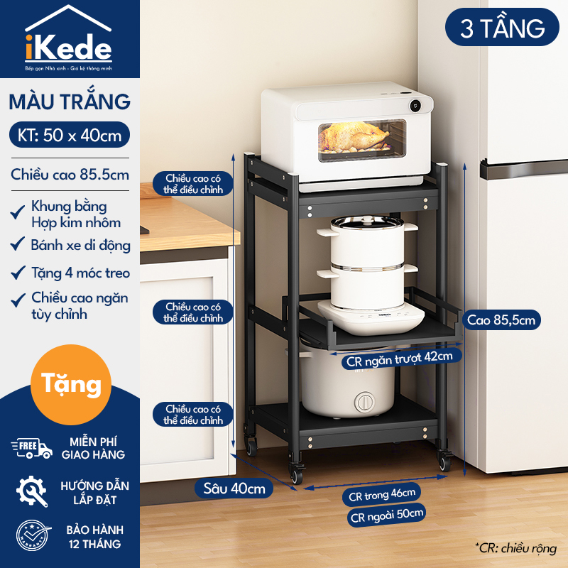 Kệ 3 Tầng Đen