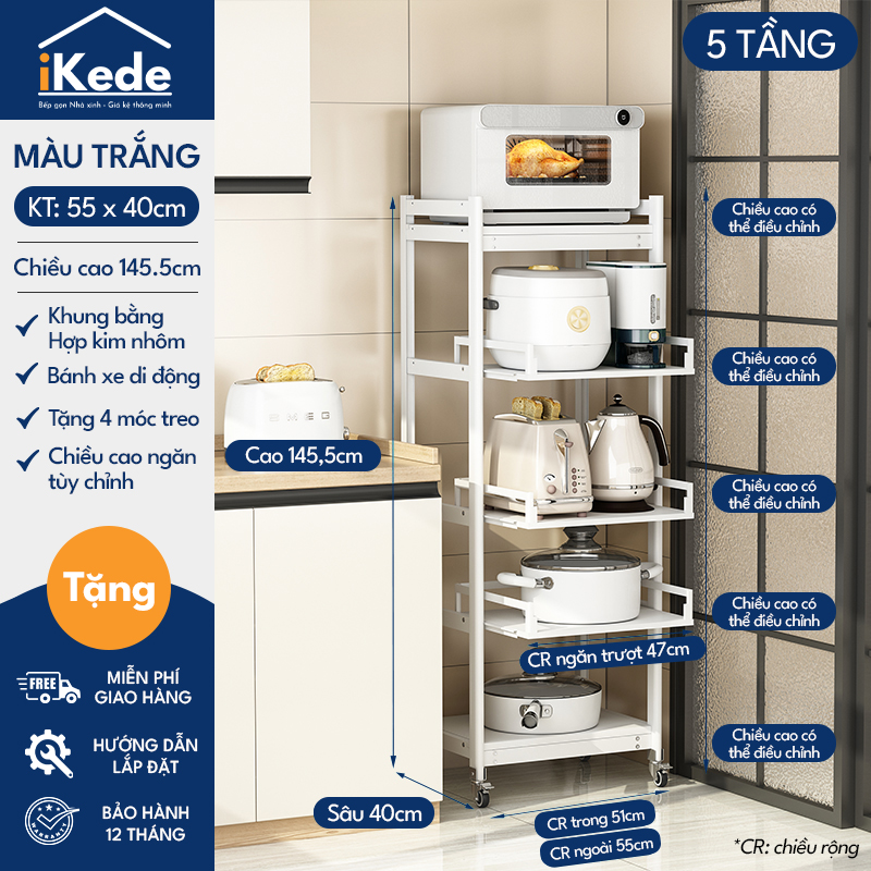 Kệ 5 Tầng Trắng